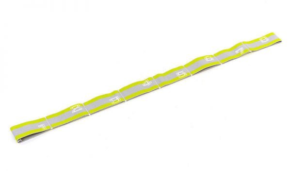Ленточный эспандер (эластичная лента) Record Elastiband (полиэстер, эластан, р-р 4х75см, серый-лимонный)