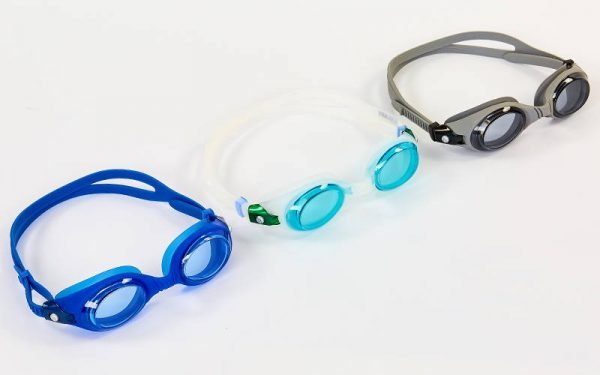 Очки для плавания (поликарбонат, силикон, цвета в ассортименте)