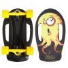Скейтборд пластиковый FISH Nemo 17in (PC, ABEC-7, колесо PU 60x45мм 82А, черный-желтый)