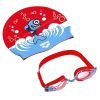 Набор для плавания детский очки и шапочка ARENA AWT MULTI (поликарбонат, термопластичная резина, силикон, цвета в ассортименте) - Цвет Красный