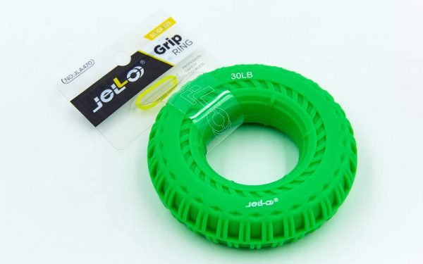 Эспандер кистевой Кольцо 30LB JELLO (силикон, нагрузка 30LB(13,5кг), зеленый)
