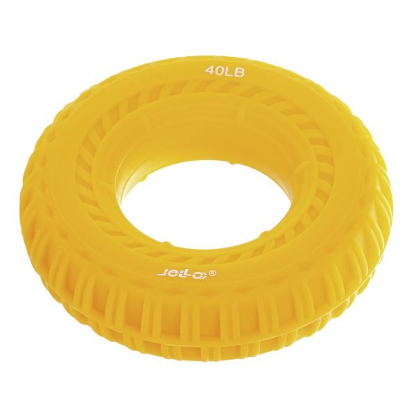 Эспандер кистевой Кольцо 40LB JELLO (силикон, нагрузка 40LB(18кг), желтый)