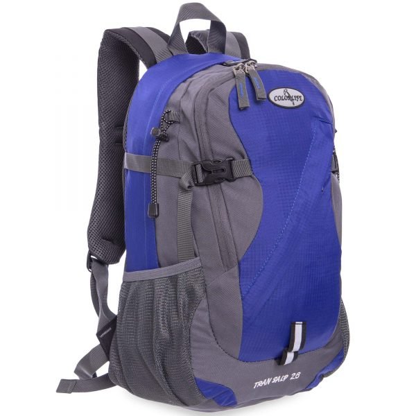 Рюкзак спортивный с жесткой спинкой COLOR LIFE V-26л (нейлон, р-р 42х26х12,5см, цвета в ассортименте) - Цвет Синий