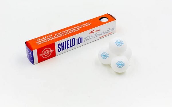 Набор мячей для настольного тенниса 6 штук SHIELD 101 (целлулоид, d-40мм, белый)