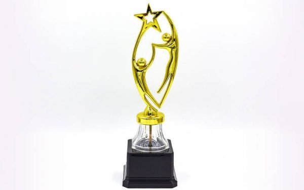 Награда (приз) спортивная RUN (пластик, h-27,5см, b-7см, золото)