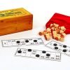 Лото настольная игра в бамбуковой коробке (90 дер.боч, 24 карт, 40пласт.фиш, р-р 24x13x9,5см)