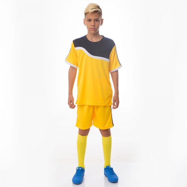 Футбольная форма подростковая SP-Sport Wave (PL, р-рM-XL, желтый-черный) - 28, рост 140