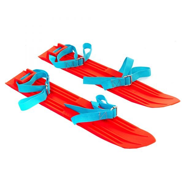 Лыжи детские Гном (l-лыж-45 см, без палок, крепл. нерегул., красный-голубой
