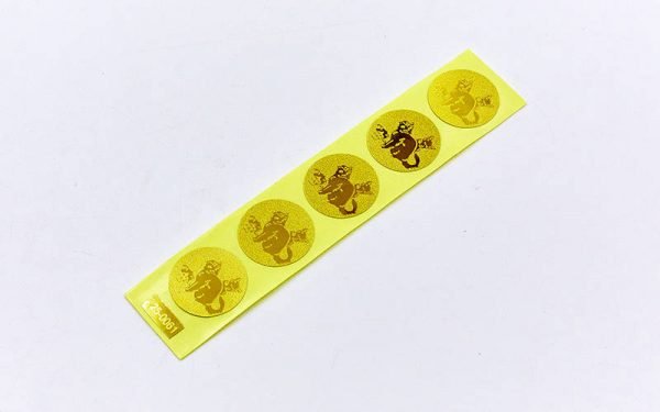 Наклейка (жетон) на медаль, кубок d-2,5см Кошки (1, 2, 3 место, 1уп.-120шт, цена за 1шт) - Цвет Золотой