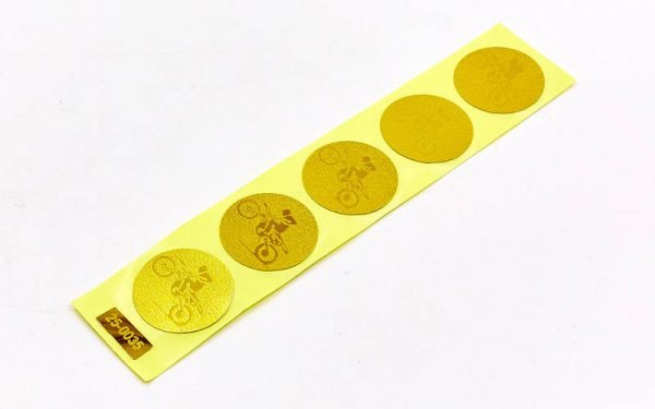 Наклейка (жетон) на медаль, кубок d-2,5см Мотогонки (1, 2, 3 место, 1уп.-120шт, цена за 1шт) - Цвет Золотой