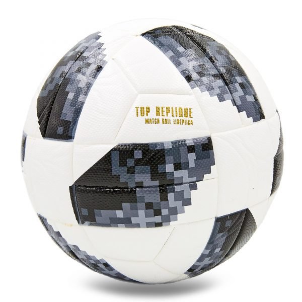 Мяч для футзала №4 Клееный-PVC WORLD CUP 2018 (белый-серый) Дубл