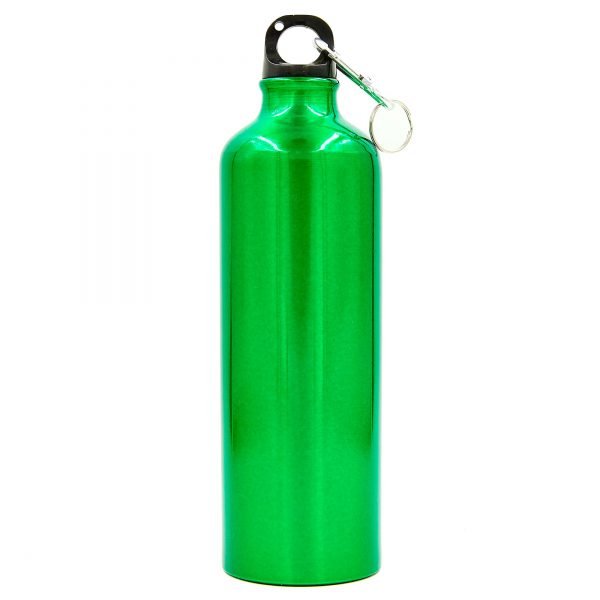 Бутылка для воды алюминивая с карабином SP-Planeta 750 мл (цвета в ассортименте) - Цвет Зеленый
