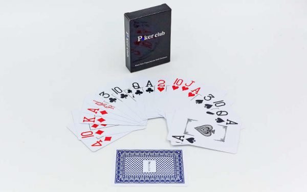 Игральные карты пластиковые POKER CLUB (колода в 54 листа, толщина-0,32мм)