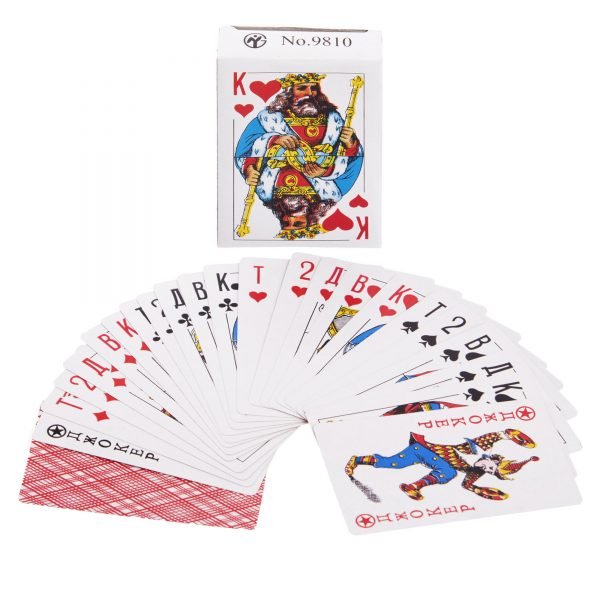 Игральные карты с ламинированным покрытием (колода в 54 листа, толщина-0,1мм)