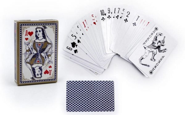 Игральные карты с ламинированным покрытием (колода в 54 листа, толщина-0,4мм)