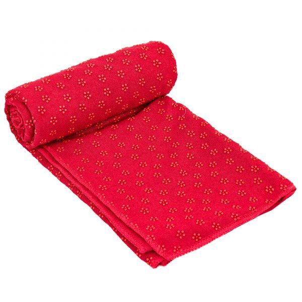 Йога полотенце (коврик для йоги) SP-Planeta (размер 1,83мx0,63м, микрофибра, силикон, цвета в ассортименте) - Цвет Бордовый