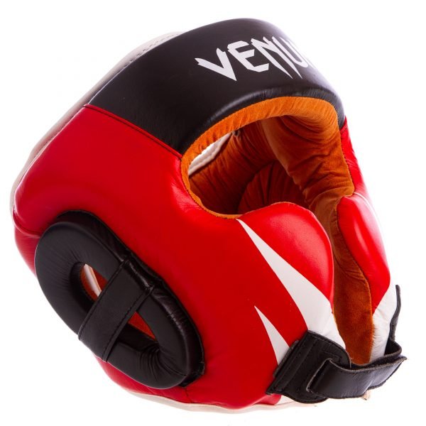 Шлем боксерский в мексиканском стиле кожаный VNM GIANT (р-р M-XL, цвета в ассортименте) - Черный-красный-M