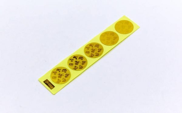 Наклейка (жетон) на медаль, кубок d-2,5см Собаки (1, 2, 3 место, 1уп.-120шт, цена за 1шт) - Цвет Золотой