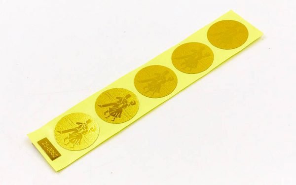 Наклейка (жетон) на медаль, кубок d-2,5см Танцы (1, 2, 3 место, 1уп.-120шт, цена за 1шт) - Цвет Золотой
