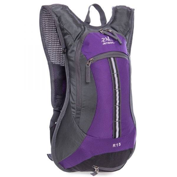 Рюкзак спортивный с жесткой спинкой (нейлон, р-р 31х8х43см, цвета в ассортимете) - Цвет Фиолетовый