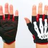 Велоперчатки с открытми пальцами Скелет (размер L-XXL цвета в ассортименте) - Красный-M