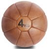 Мяч медицинский медбол VINTAGE Medicine Ball 4кг (кожа, d-24см)