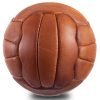 Мяч футбольный №2 Сувенирный кожаный VINTAGE MINI RETRO (№2, 18 панелей, сшит вручную, коричневый)