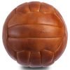 Мяч футбольный №5 Кожа VINTAGE (№5, 5сл., 18 панелей, сшит вручную, коричневый)